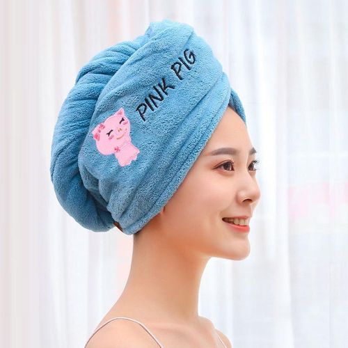 Women Quick Hair Drying Shower Cap Towel Shower Hat - Image 3