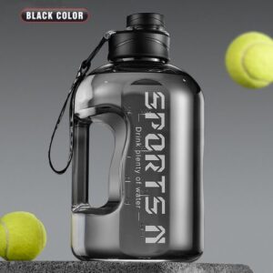 1700ml High Capacity Sports Water Bottle - Black