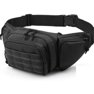 Tactical Waist Bag Crossbody Bag Outdoor Chest Pack Concealed Carry Bag--Black