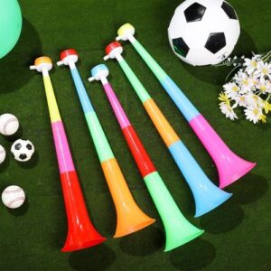 2 Pcs Collapsible Plastic Vuvuzela Horn