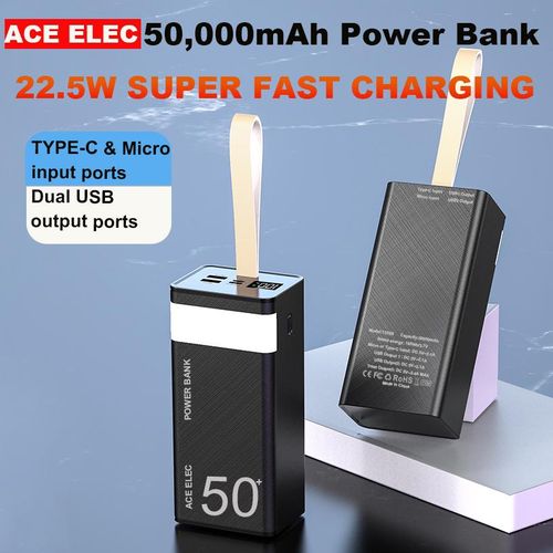 Ace Elec 50000 MAh Power Banks With LED Light Portable Super Fast Charger - Image 6