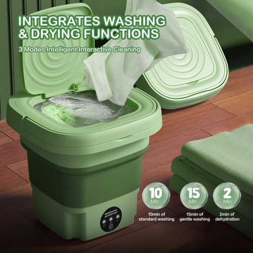 8L Portable Mini Washing Machine, Compact And Foldable - Image 5