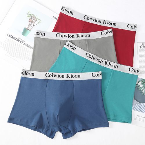 Koiwoin 4Pcs Men's Underwear Breathable Comfortable Stretch Cotton Boxer - Image 2