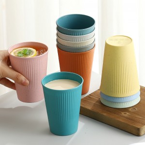 8pcs Multicolored Plastic Cup - Image 5