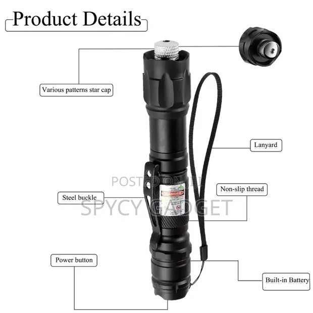 Long Range Laser Pointer With 5 Star Cap - Image 2