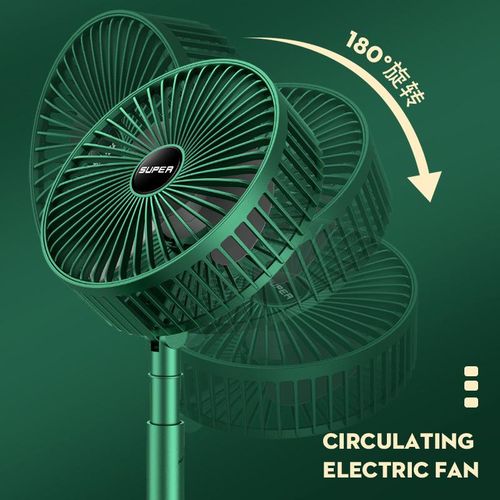 USB Rechargeable Foldable Fans Portable Floor Fan Desktop Household Office Fan - Image 2