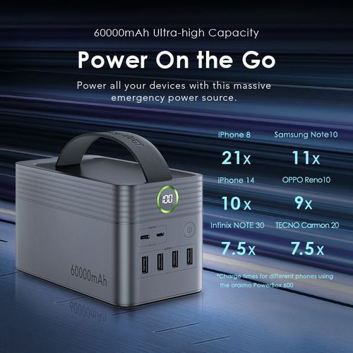 Oraimo PowerBox-600 60000m-A-h 22.5W Power Bank - Image 2