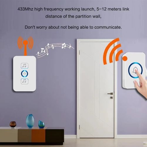 Waterproof Wireless Door Bell 1 Button 1 Receiver 200m - Image 4
