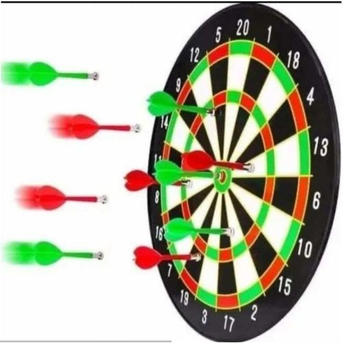 Flocked Dart Board Game With 6 Dart Arrows - Image 3