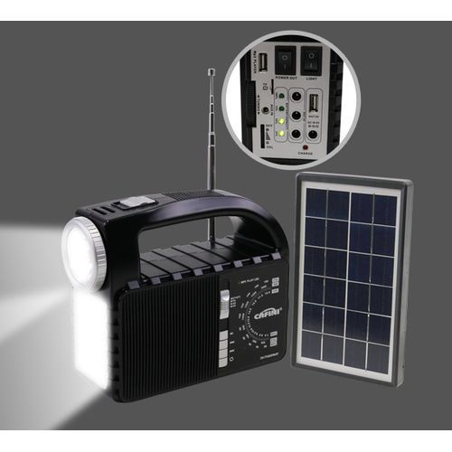 CAFINI SOLAR KIT/BLUETOOHT PORTABLE SPEAKER + 3 BULBS & FREE USB FAN (SUPER BATTERY CAPACITY) - Image 3
