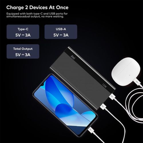 itel 20000mAh 15W Type-C Output Fast Charging T162 Power Bank - Image 5