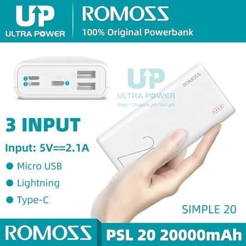 Romoss Super Simple 20 20000mAh FAST CHARGE Power Bank - Image 3