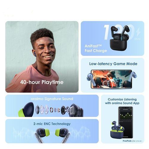 Oraimo FreePods Lite 40-hour Playtime ENC True Wireless Earbuds - Image 4