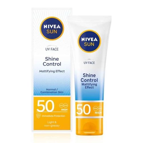 NIVEA Sun UV Sunscreen Face Shine Control Cream SPF 50 - 50ml (Pack of 2) - Image 3