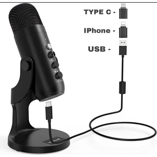Condenser Microphone USB for Gaming, For PC Computer Streaming, Video Podcasting and Studio Recording - Image 6