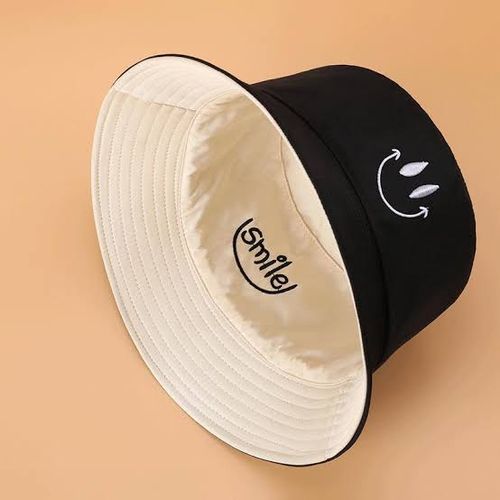 Unisex Double-Sided Reversible Bucket Hat Men Women Fishermen Cap Black-White - Image 2