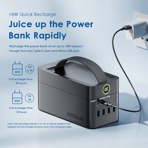 Oraimo PowerBox 600 60K MAh 22.5W Portable Charger - Image 2