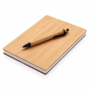 A5 Size Bamboo Notebook With Pen