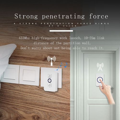 Waterproof Wireless Door Bell 1 Button 1 Receiver 200m - Image 3