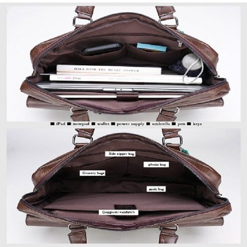 Jeep Buluo New High Capacity Custom Leather Laptop Bag - Image 3