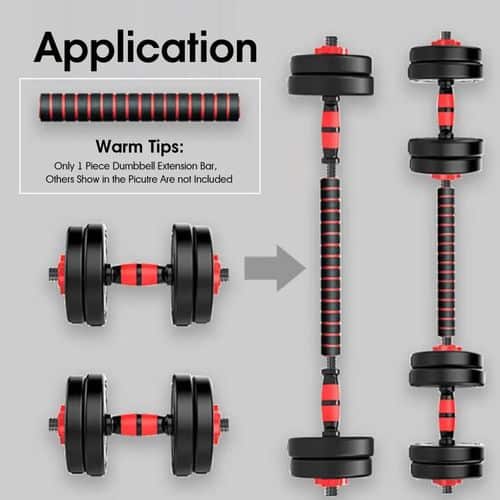 20KG Dumbbell Set With Barbell Extension - Image 4