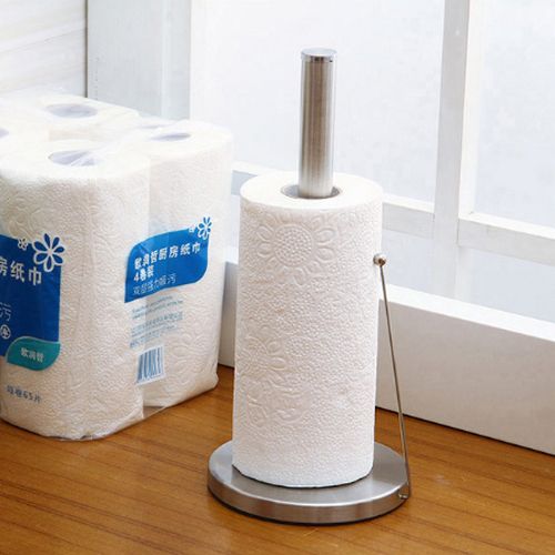 Kitchen Stainless Steel Long Style Tissue Paper Rack - Image 2