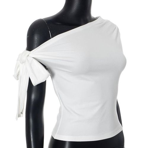 Women T-shirts Off shoulder Ladies Tops Tees Female Clothing Dresses for ladies - Image 4