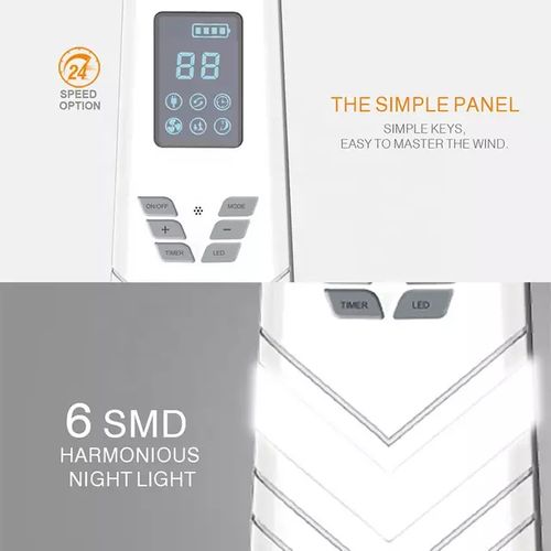 Lontor 18-inch Rechargeable Standing Fan 130hrs Long Life 056-18 - Image 3