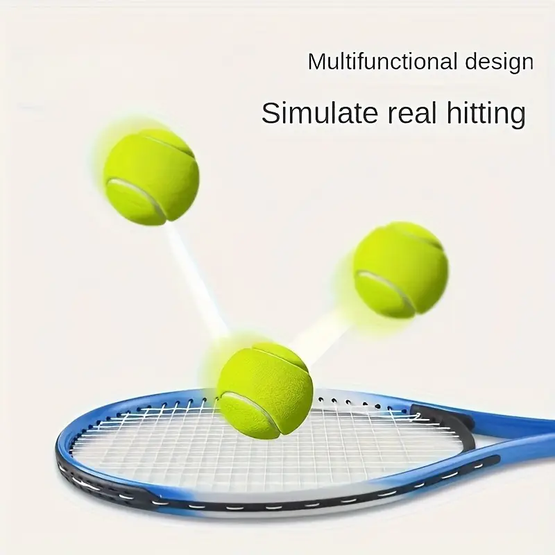 2pcs Unisex Youth Tennis Rackets, Iron Material, White/Red, with 1 Tennis Ball Set, for Beginners, Outdoor Practice and Training - Image 2