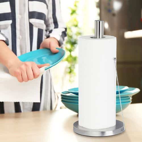 Kitchen Stainless Steel Long Style Tissue Paper Rack - Image 3