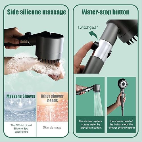 3Spray Modes High Pressure Power Water Saving Shower Heads - Image 3