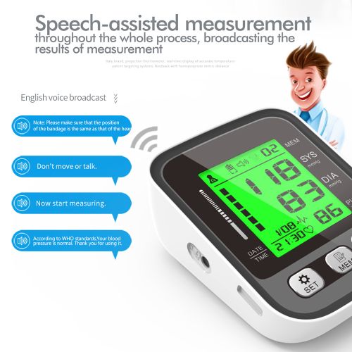 Digital Voice Arm Automatic Blood Pressure Monitor & USB+Bag - Image 4