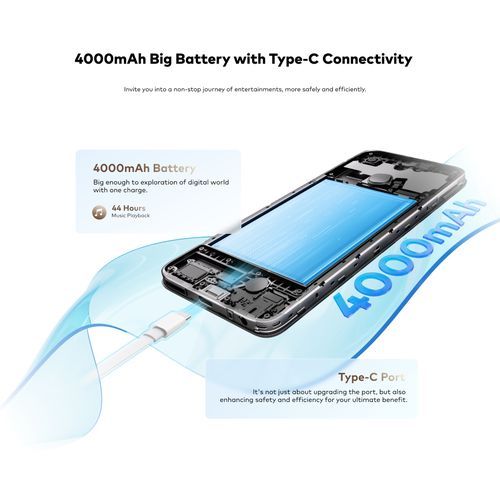 itel A06 6.6" HD+, 32GB ROM + Up To 4GB RAM, 4000mAh, 4G LTE, 8MP - Image 3