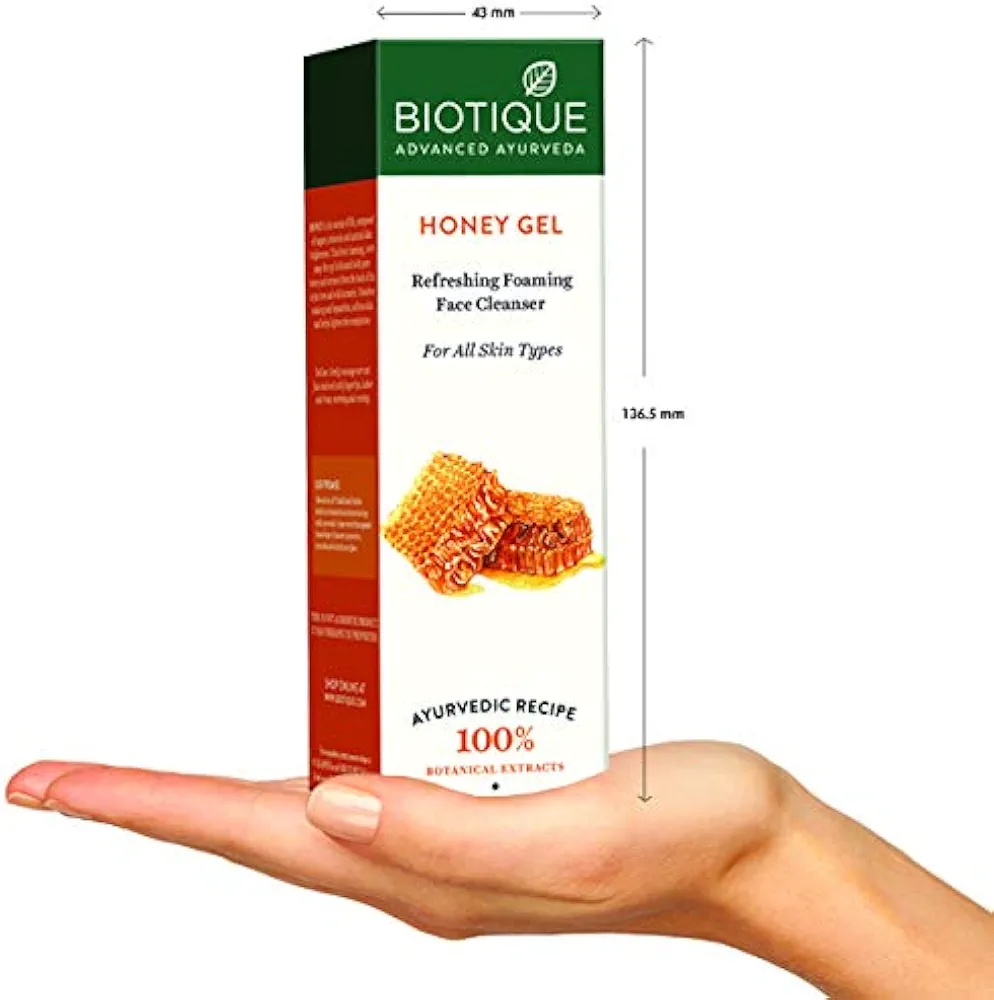 Biotique Honey Gel Lightening Foaming Cleanser for All Skin Types - Image 4