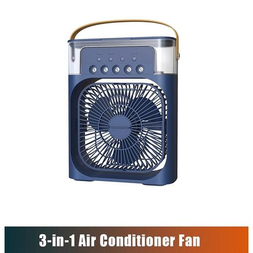 Extra Large Rechargeable LED Air Cooler Humidifier Fan Blue - Image 3
