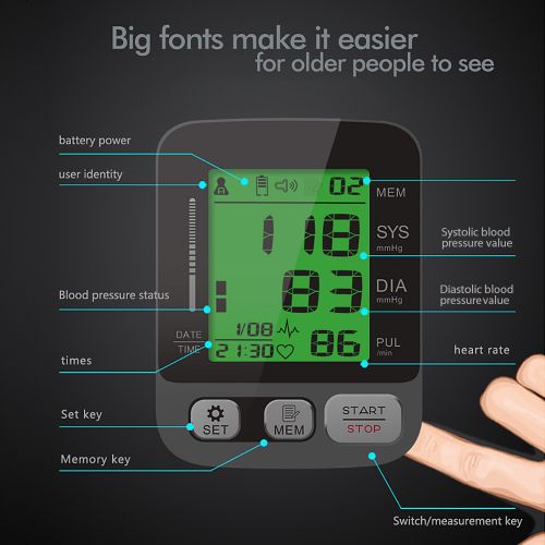 Digital Voice Arm Automatic Blood Pressure Monitor & USB+Bag - Image 3