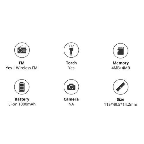 itel 2163 Wireless FM Torchlight Dual SIM - Black - Image 3