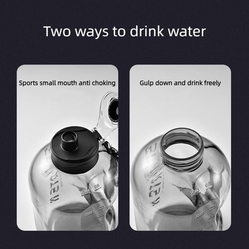1700ml High Capacity Sports Water Bottle - Black - Image 5