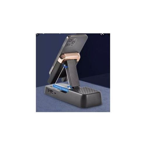 Mobile Phone Holder and Bluetooth Speaker With USB Ports - Image 2