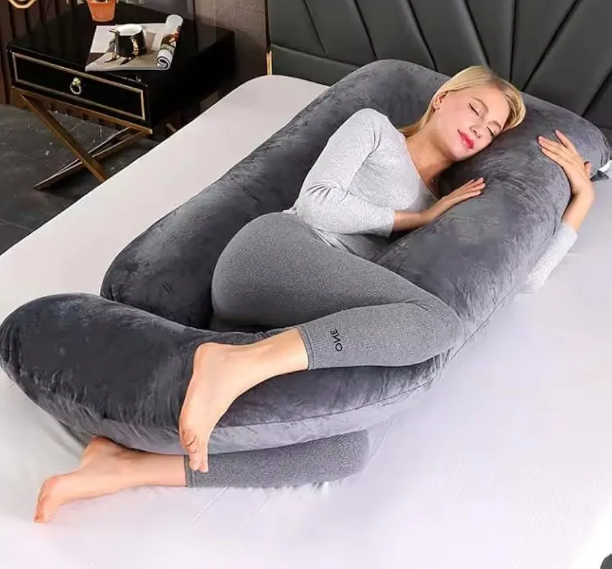 Sasttie Pregnancy Pillows for Sleeping, U Shaped Full Body Pillow for Side Sleepers, Maternity Pillow for Pregnant Women Pregnancy Must-Have - Image 5