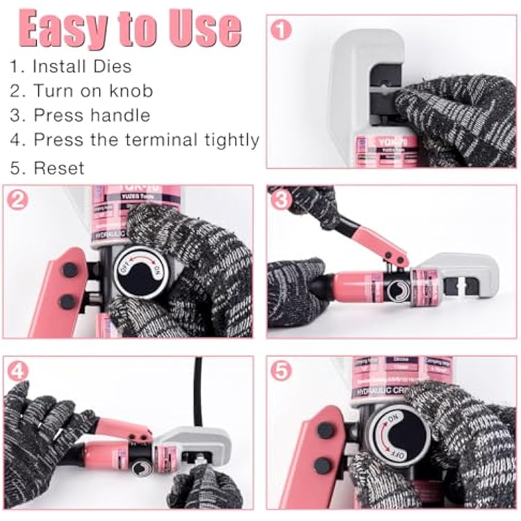 Unic Hydraulic Cable Lug Crimping Tools - 4-120mm - Image 2