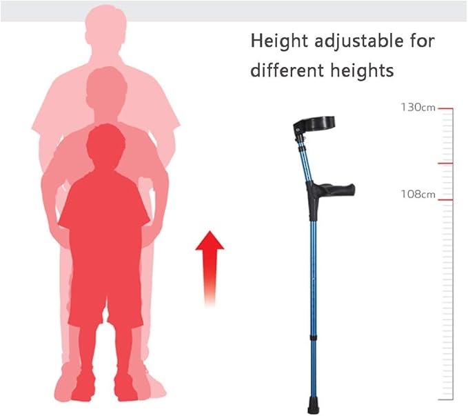 Walking Crutches Adult Crutches, Aluminum Forearm Crutches, Elbow Walker/Adjustable/Stable Anti-Slip/Elderly Supplies - Image 5