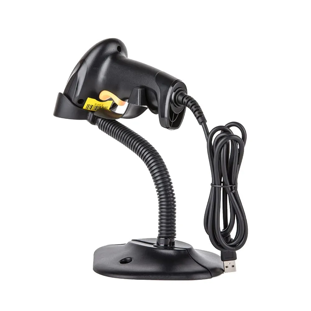 Barcode Scanner with Stand USB Barcode Scanner Wired Handheld Laser Barcode Reader with Adjustable Stand Support Windows/Mac/Linux for POS System Sensing, Store, Supermarket, Warehouse - Image 4