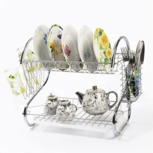 2-tier steel plate dish drying rack