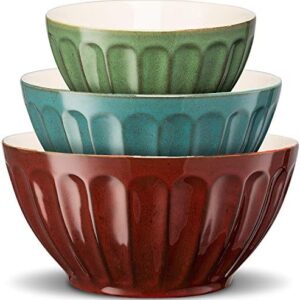 Ceramic Kitchen Bowls, For Salads, Fruit, Popcorn, Microwave and Dishwasher Safe