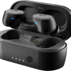 Skullcandy Sesh Evo True Wireless Earbuds - Bluetooth in-Ear Headphones with Charging Plug (True Black) (SKEV0-SHCCI)