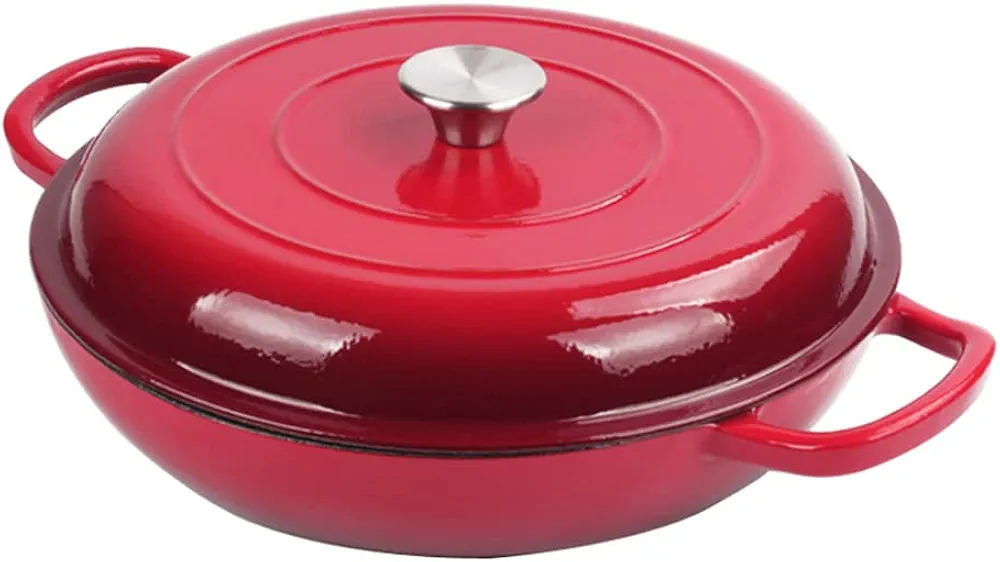 Beautiful Red Enamel Cast Iron Pot - Image 4