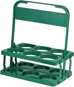 Beer Holder Carrier Plastic Storage Basket for Wine Bottles Bar Supply Green - Image 5