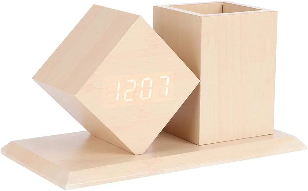 Wooden Led Digital Alarm Clock - Image 2