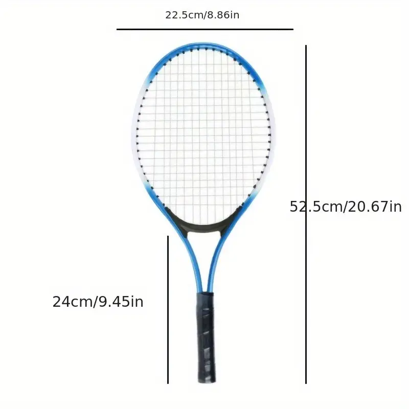 2pcs Unisex Youth Tennis Rackets, Iron Material, White/Red, with 1 Tennis Ball Set, for Beginners, Outdoor Practice and Training - Image 6